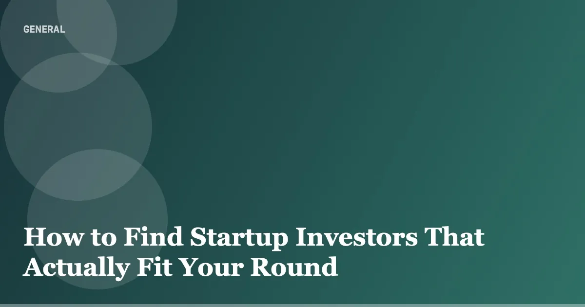 Early-stage founder reviewing investor profiles and portfolio fit on a laptop during startup fundraising research